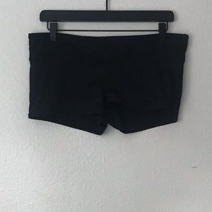 Black swim shorts